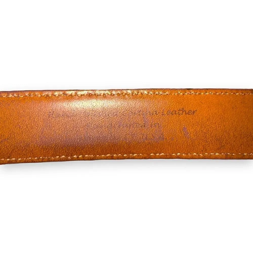 Trafalgar Brown Hand Polished Cortina Leather Dress Belt 34
